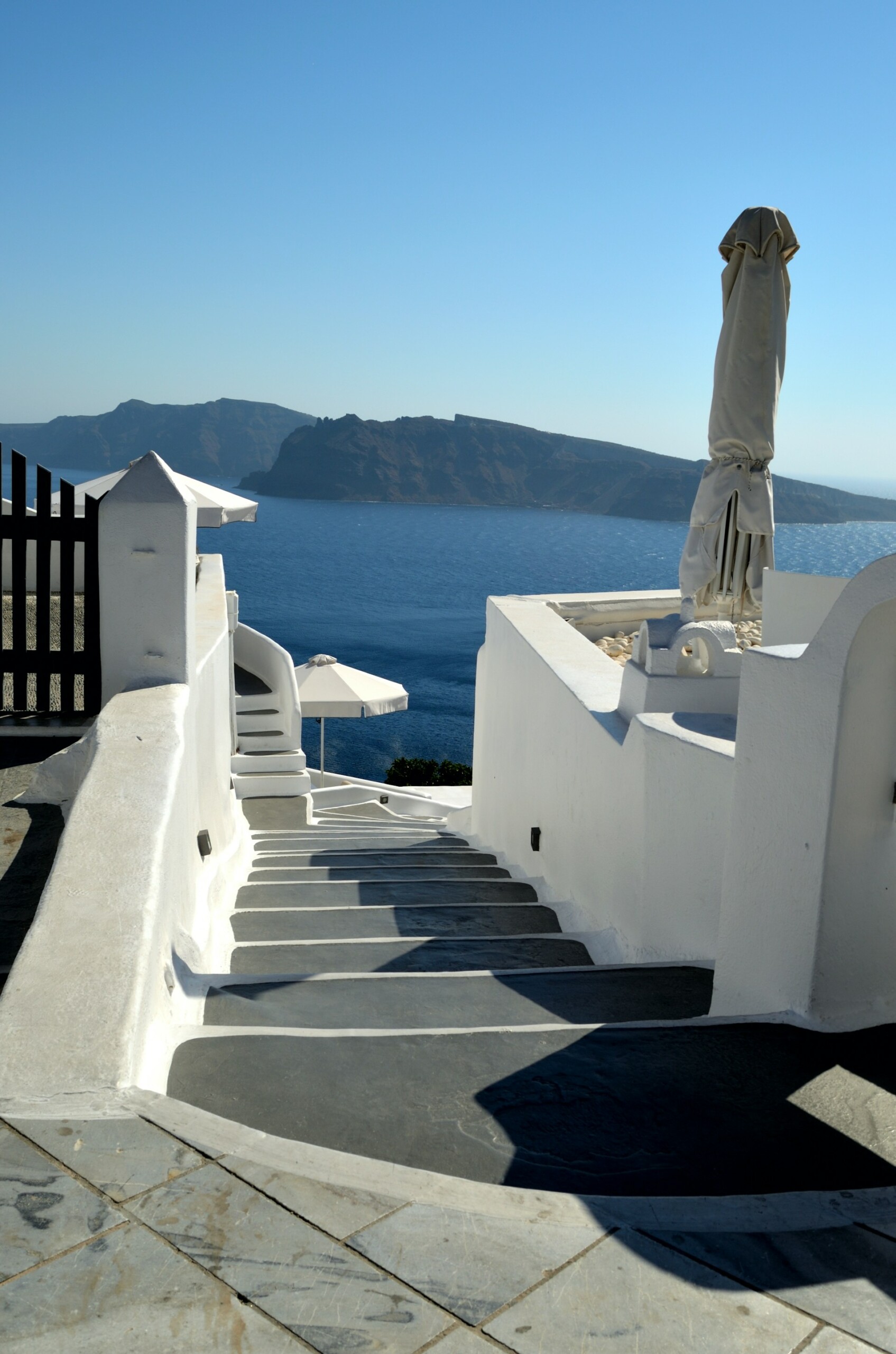Greek coastal landmark by the sea