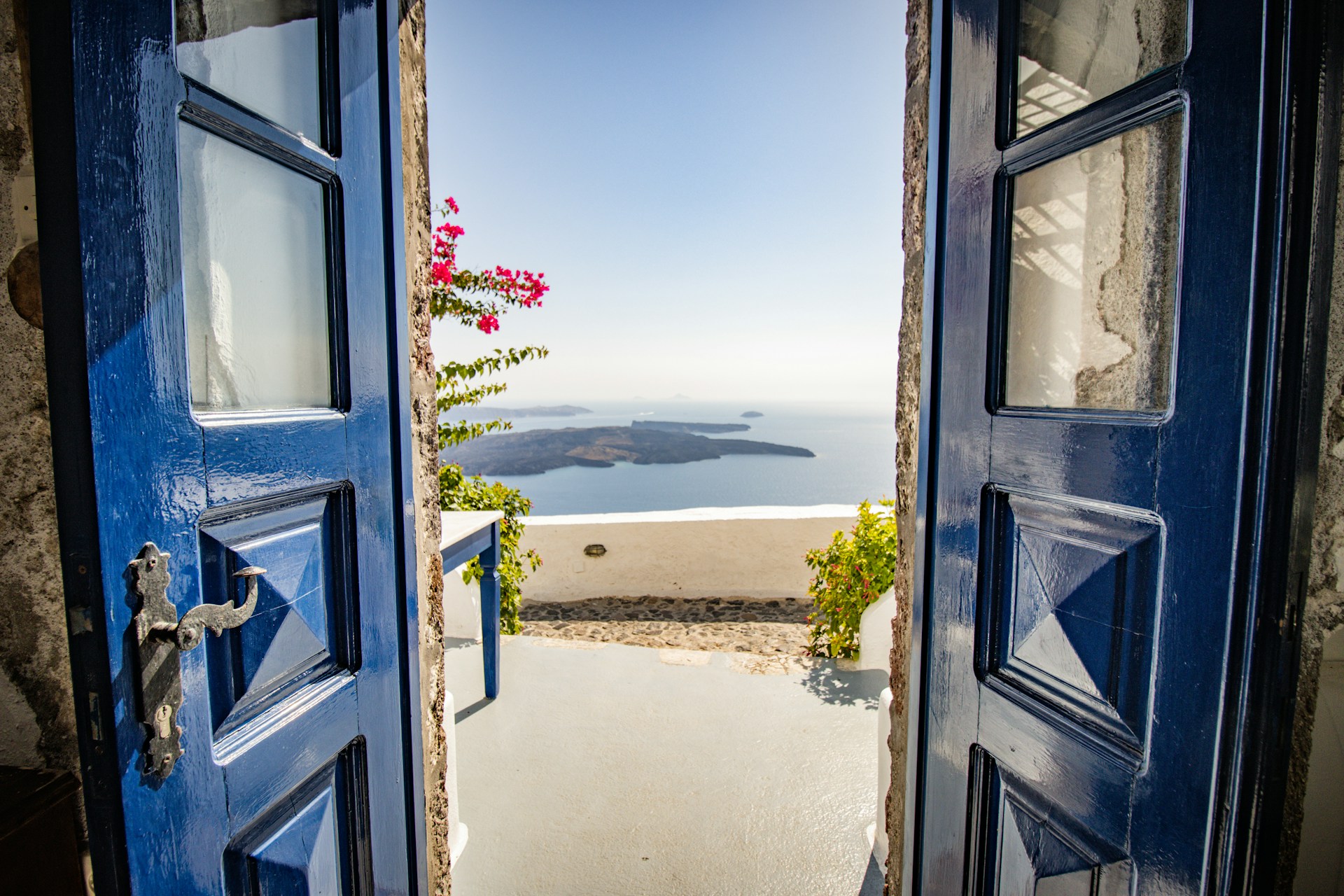 Mediterranean blue sea and coastline