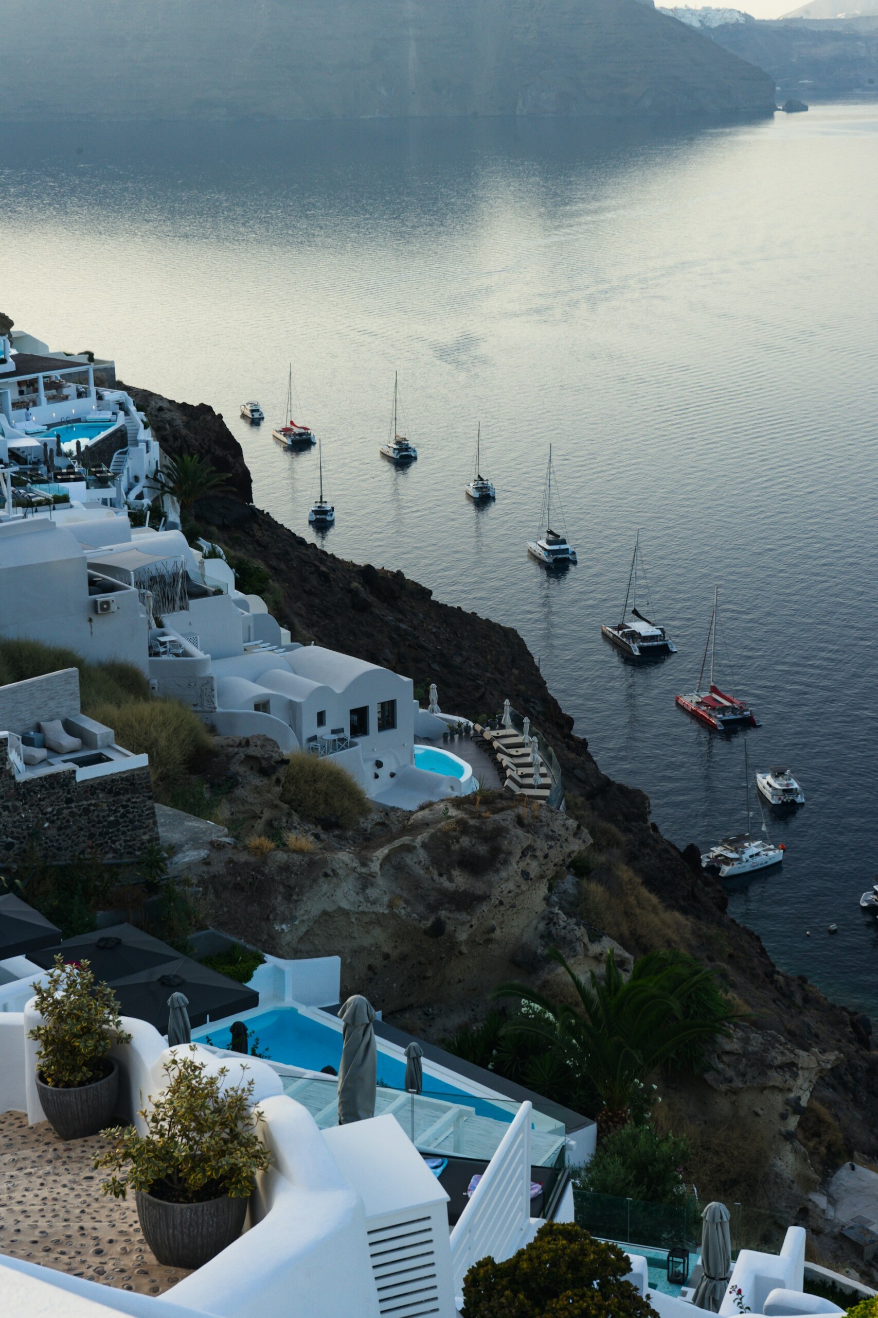 Mediterranean harbour with boats